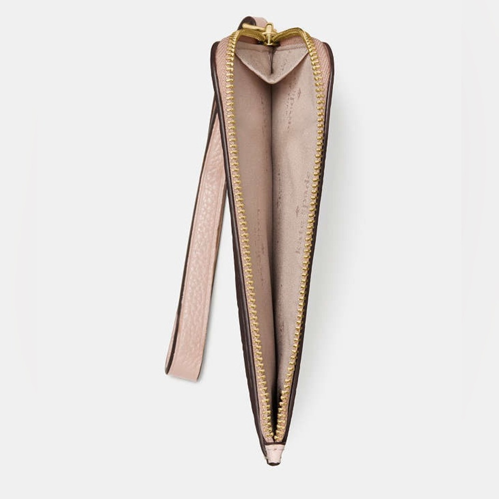 kate spade Pale Blush Pink Pebbled Leather Wristlet with Strap - Picture 3 of 6
